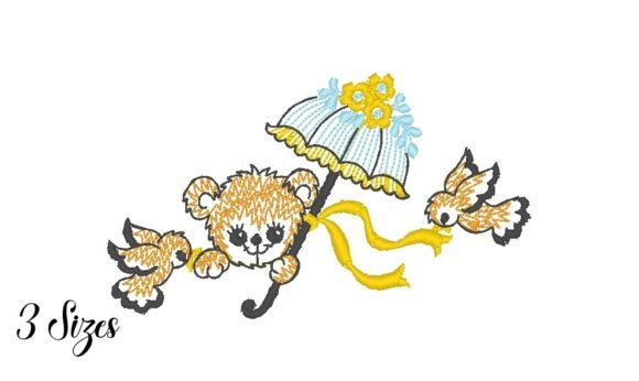 Cute Teddy Bear with Bird and Umbrella Review