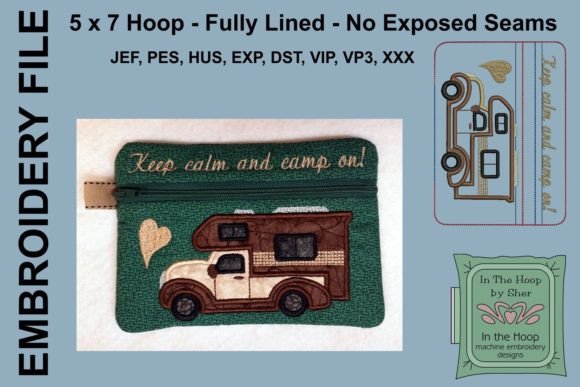Review: Truck Camper Zipper Bag Embroidery Design